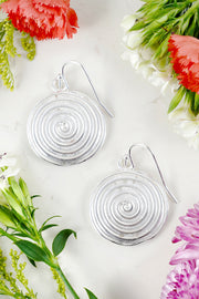 Mandala Swirl Drop Earrings - SF