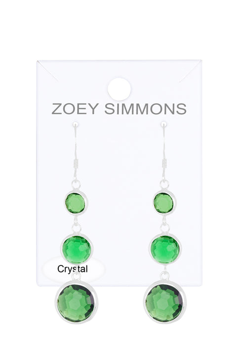 Emerald Crystal Stephanie Earrings - SF