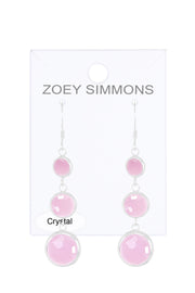 Rose Crystal Stephanie Earrings - SF