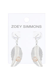 Cultured Pearl Leaf Drop Earrings - SF