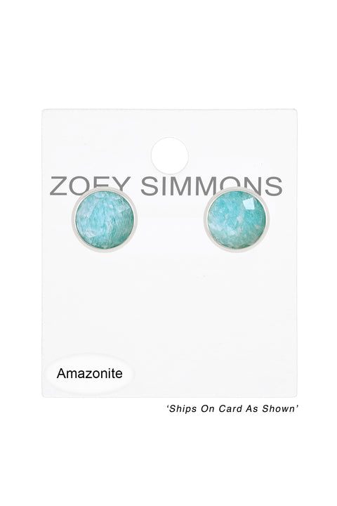 Amazonite Post Earrings - SF