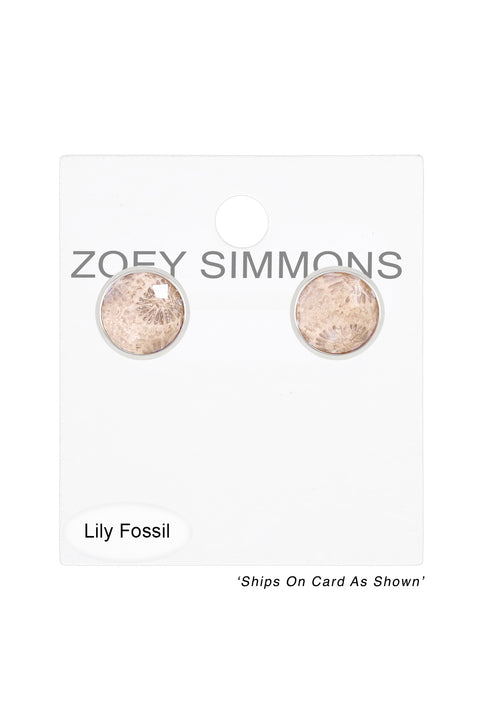 Lily Fossil Post Earrings - SF