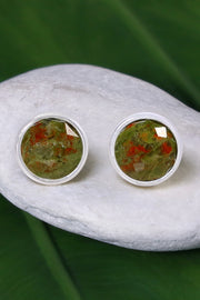 Unakite Post Earrings - SF