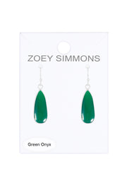Green Onyx Drop Earrings - SF