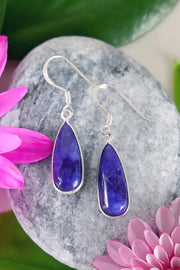 Sterling Silver & Sapphire Drop Earrings - SS