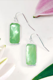 Mother Of Pearl Rectangle Earrings - SF
