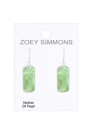 Mother Of Pearl Rectangle Earrings - SF
