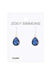 London Blue Crystal Teardrop Earrings - SF