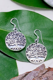 Mother Of Pearl Tree Drop Earrings - SF