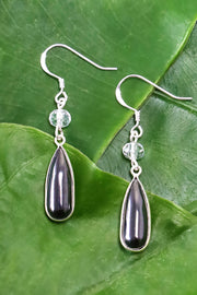 Hematite & Crystal Quartz Earrings - SF