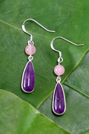 Amethyst Drop Earrings - SF