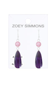 Amethyst Drop Earrings - SF