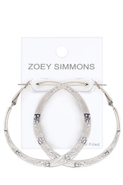 Hand Struck Lever Back Hoop Earrings - SF