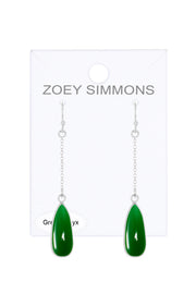 Green Onyx Kayla Drop Earrings - SF