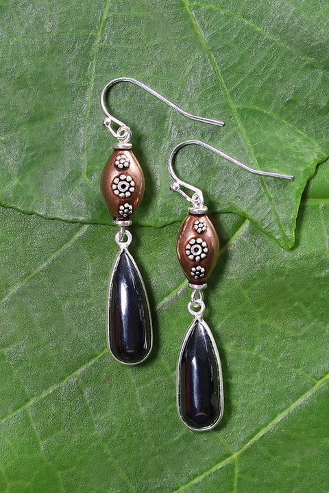 Hematite Drop Earrings - SF