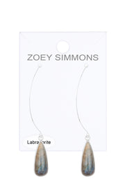 Labradorite Threader Drop Earrings - SF