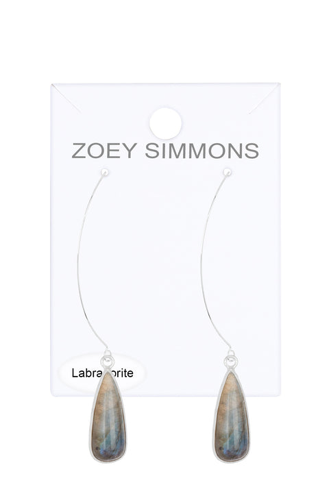 Labradorite Threader Drop Earrings - SF