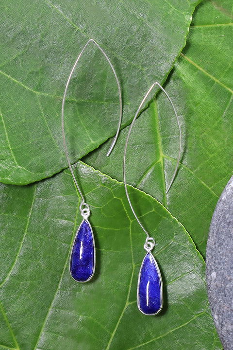 Sapphire Threader Drop Earrings - SF