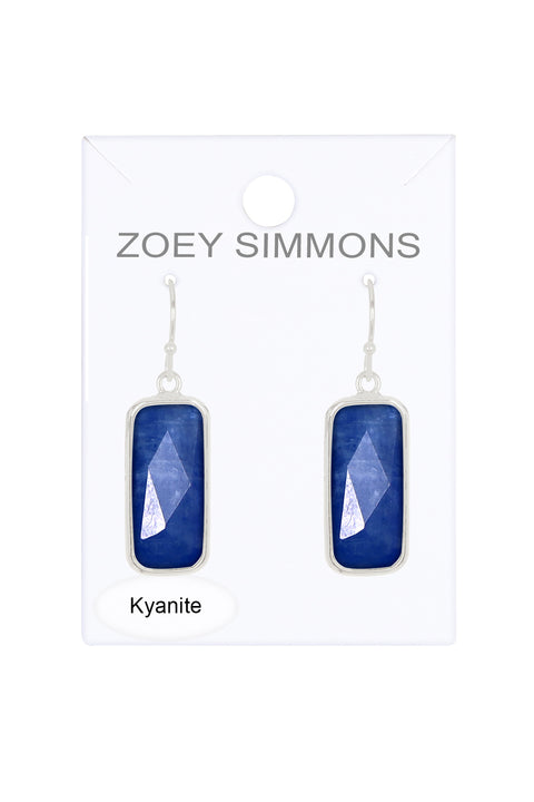 Kyanite Rectangle Drop Earrings - SF