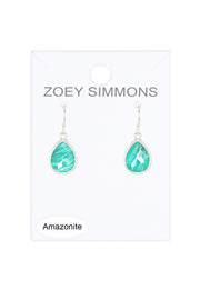 Amazonite Teardrop Earrings - SF