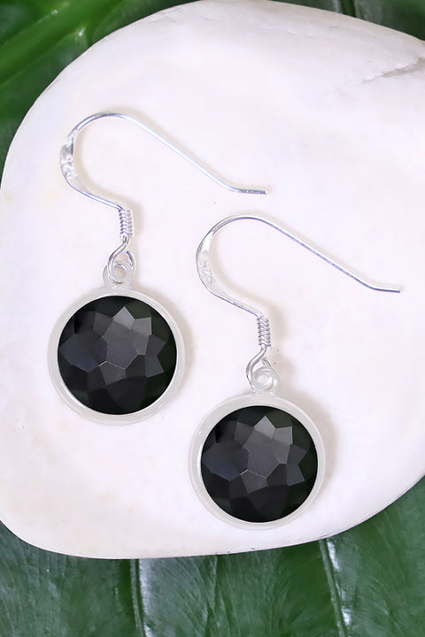 Hematite Round Earrings - SF