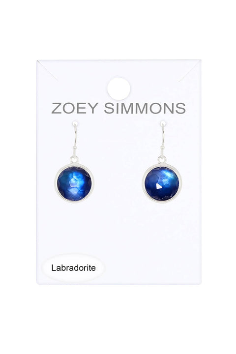 Labradorite Doublet Round Earrings - SF