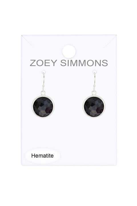 Hematite Round Earrings - SF