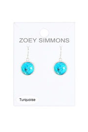 Turquoise Round Earrings - SF