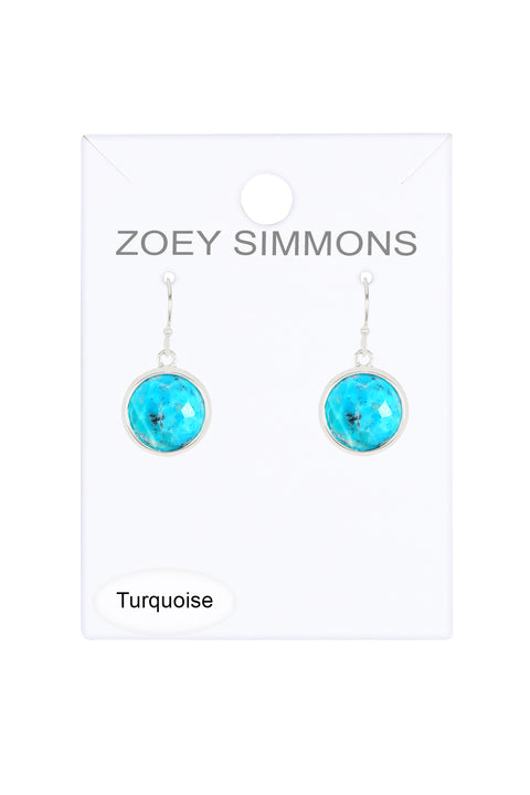 Turquoise Round Earrings - SF