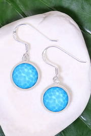 Turquoise Quartz Round Earrings - SF