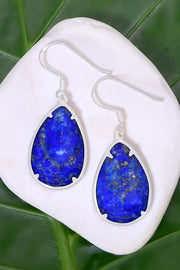 Lapis Fancy Cut Drop Earrings - SF