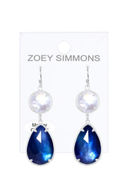 Labradorite Doublet With Pearl Drop Earrings - SF