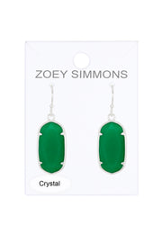 Green Chancedony Crystal Earrings - SF