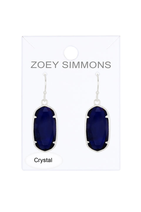 London Blue Crystal Drop Earrings - SF