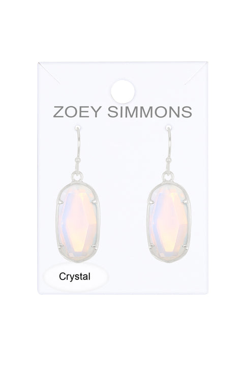 Moonstone Crystal Drop Earrings - SF