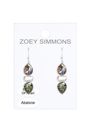 Abalone With Pearl Drop Earrings - SF