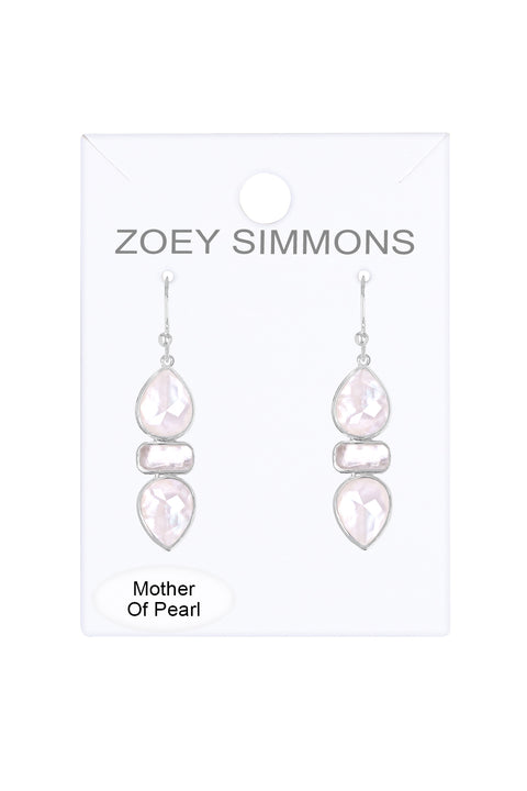 Mother Of Pearl Drop Earrings - SF