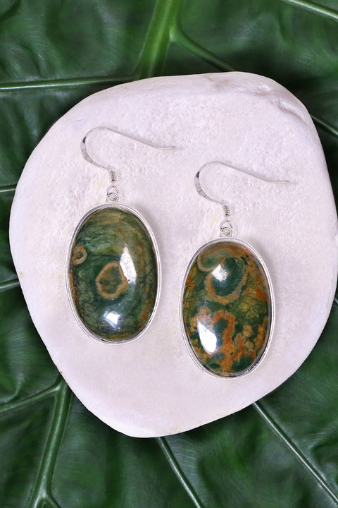 Rhyolite Jasper Statement Earrings - SF