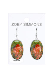 Unakite Statement Earrings - SF