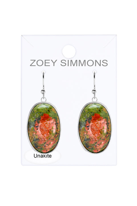 Unakite Statement Earrings - SF