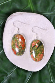 Unakite Statement Earrings - SF