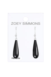 Sterling Silver & Hematite Water Drop Earrings - SS
