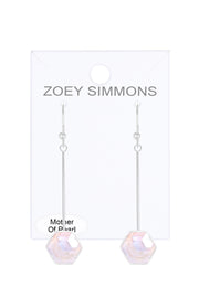 Mother Of Pearl Hexagon Drop Earrings - SF