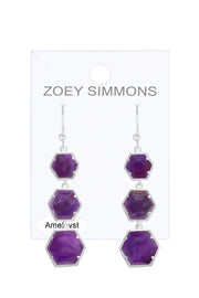 Amethyst Statement Earrings - SF