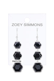 Hematite Statement Earrings - SF