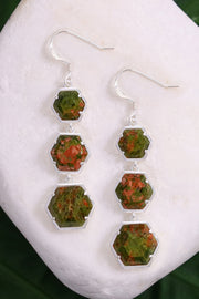 Unakite Statement Earrings - SF