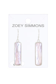 Mother Of Pearl Rectangle Earrings - SF