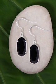 Black Onyx Casey Drop Earrings - SF