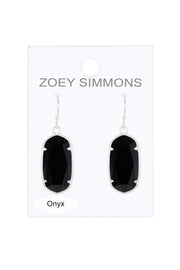Black Onyx Casey Drop Earrings - SF