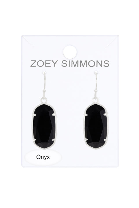 Black Onyx Casey Drop Earrings - SF